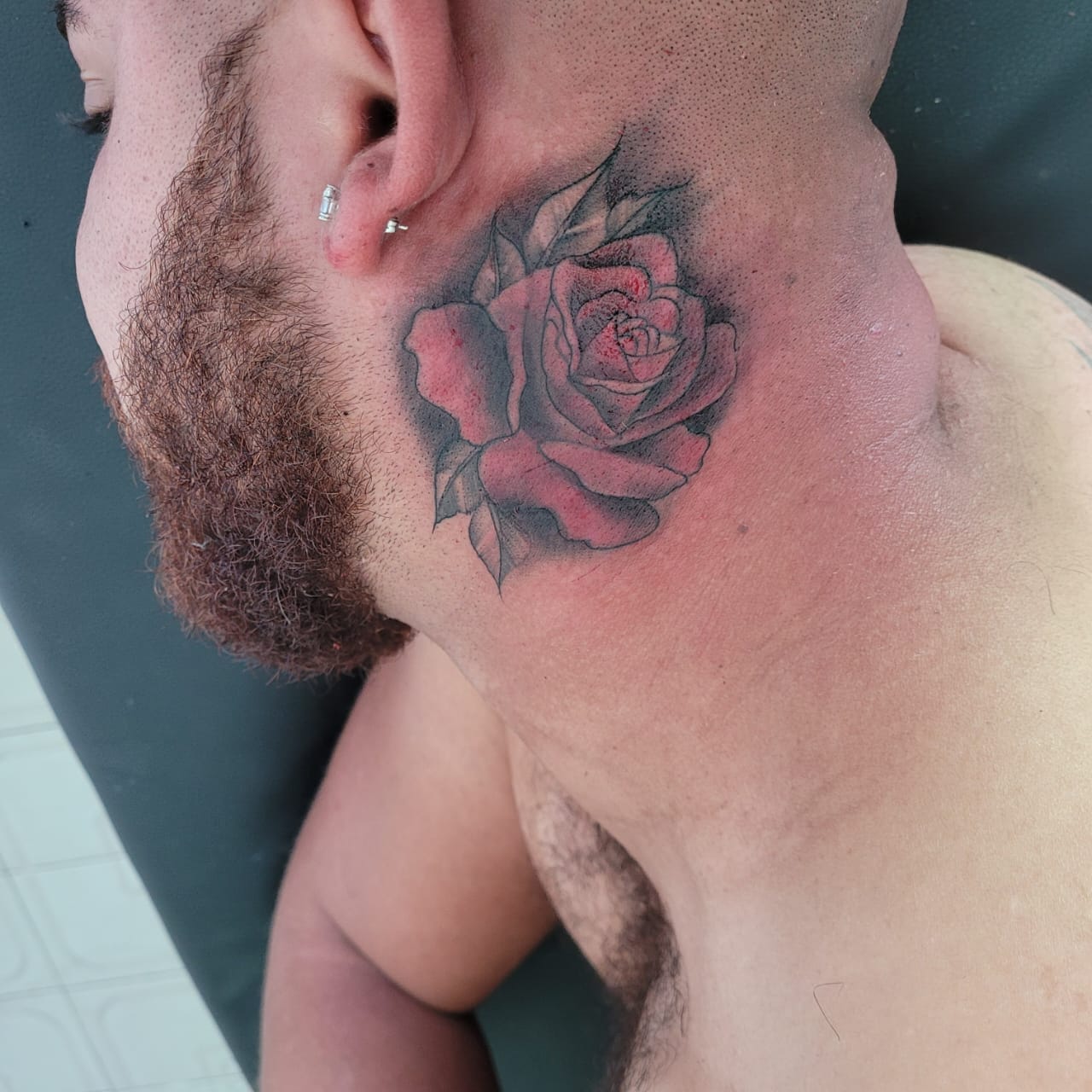 Rose Neck Tattoo
